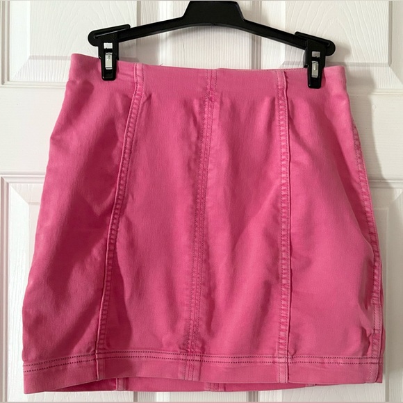 Free People Dresses & Skirts - Free People Pink Denim Mini Skirt Women’s size 2